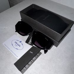 Prada Black Sunglasses With Purple Tinted Lens