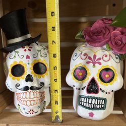 Sugar Skull Wedding Couple Bride and Groom $25 for Both