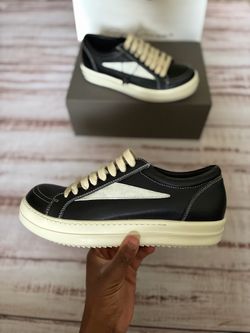 Rick Owens DRKSHDW Black Leather Low Top – Size 9