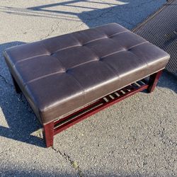 Leather Ottoman Chair 