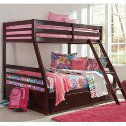 Ashley Twin Over Full Bunk Bed With 1 Large Storage Drawer 