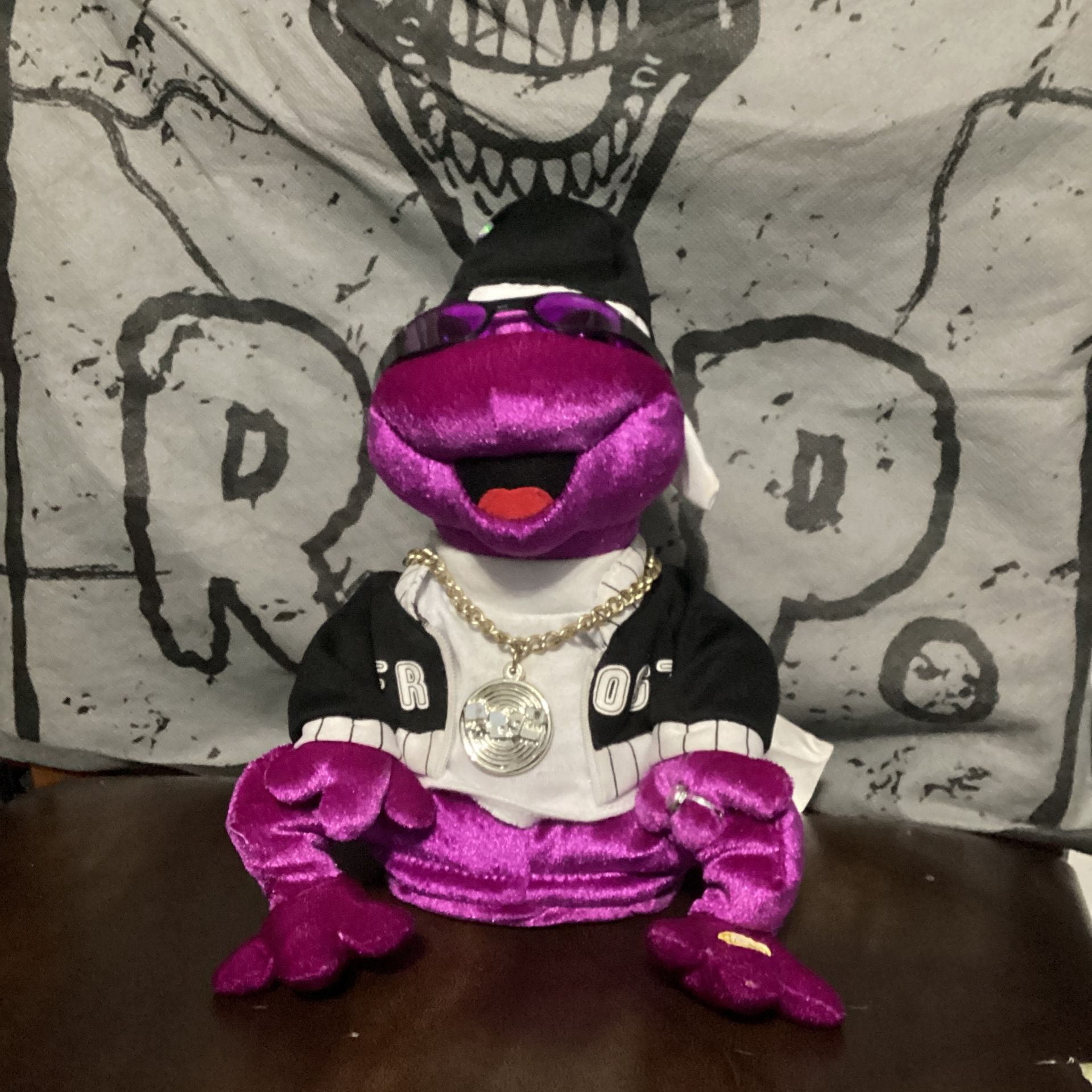 Rare Gemmy In Da Club Frog Frogz Barney Plush