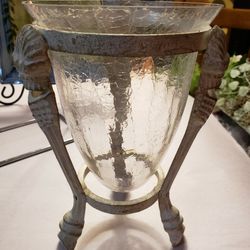 Steel Candle Holder With Crackle Finish Votive