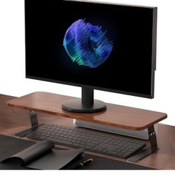 Solid Wood Monitor Stand Riser, Ergonomic Design 3 Heights Adjustable Multi-Purpose Computer Monitor Stand

