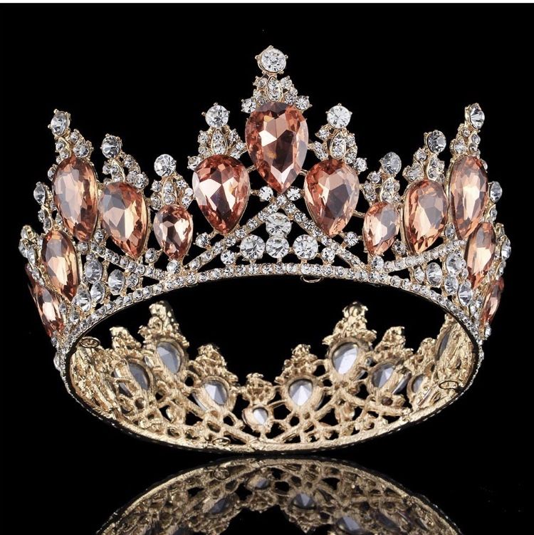 Vintage Rhinestones Crystal Crown for Women Wedding Bridal Tiara Flower Crown Hair Accessories
