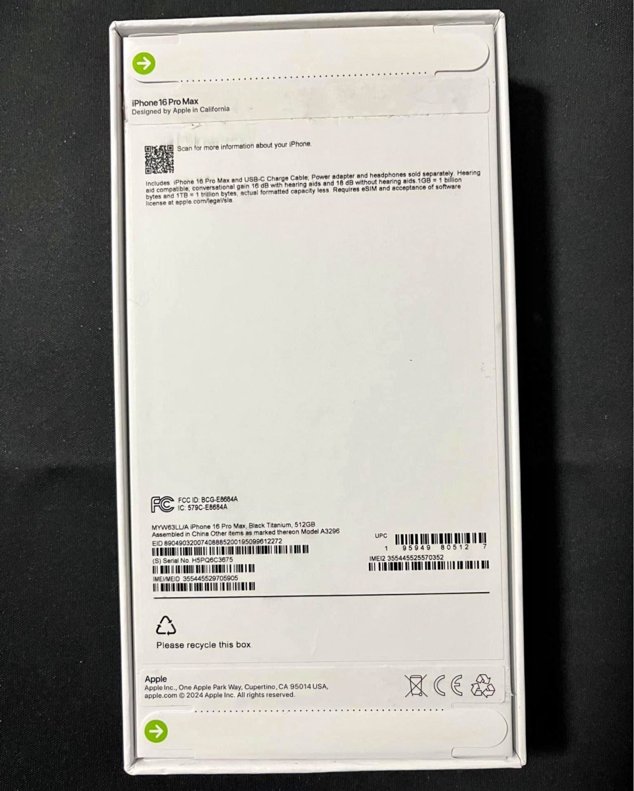iPhone 16 Pro Max 512 GB Unlocked