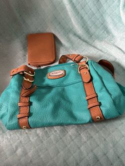 Rosetti Teal Handbag & Matching Tan Wallet