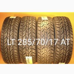 4   New Tires   For Sale   285/70/17   LT AT 10ply All Terrain   We Service Motorcycle Tires