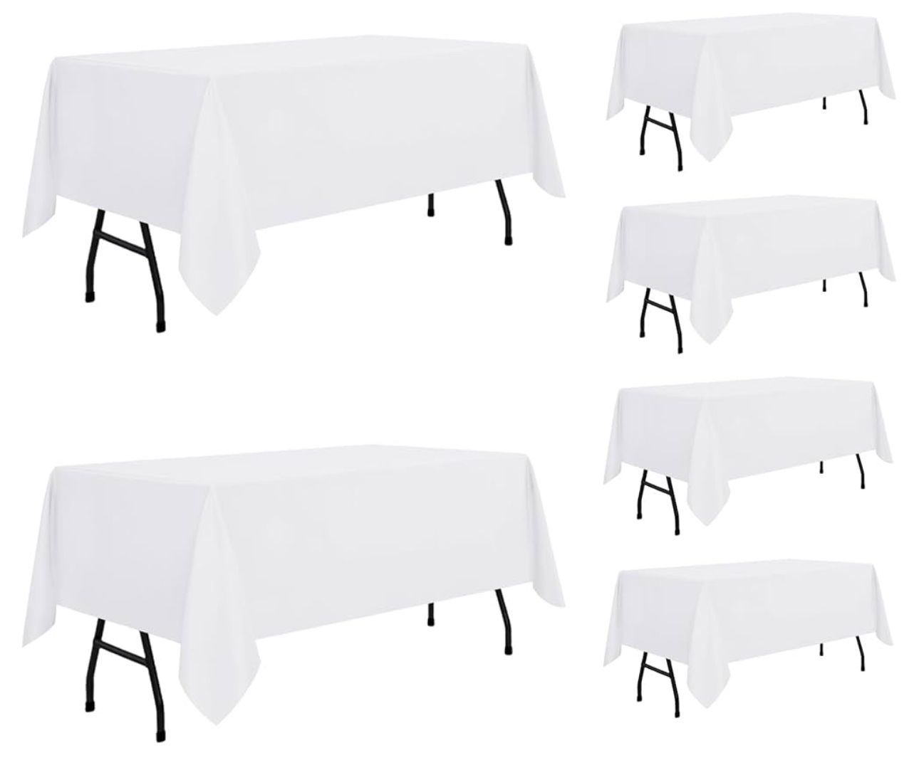 White Cloth Table Cloths 6x4 Size
