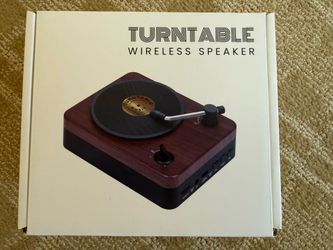 Vintage Style Mini Turntable Wireless Bluetooth Speaker