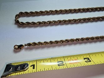 19 Inch Gold Plated Necklace With Matching 7 Inch Bracelet