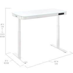 Seville Classics Standing Desk, Glass Top, dual Motors