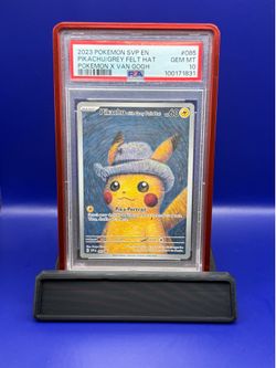 Pokemon 2023 Pikachu with Grey Felt Hat (Van Gogh) #085 - PSA 10