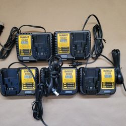 Lot Of 5 Dewalt DCB115 & 112 12V - 20V MAX Battery Charger