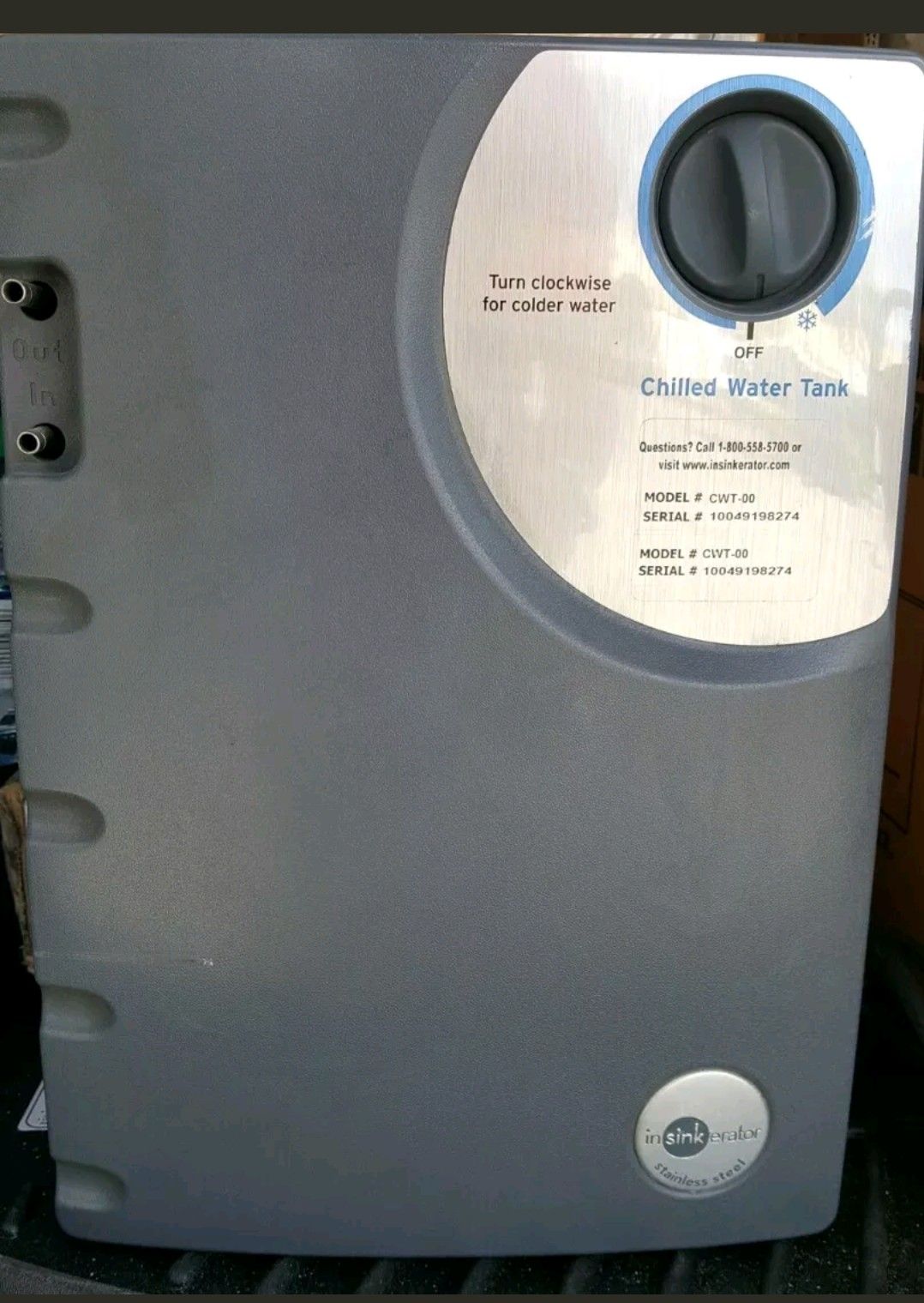 Nice!! Insinkerator CWT-00 Chilled Water Tank Electric 115v 60hz 1.3 Amps