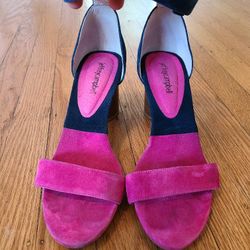 Jeffery Campbell Purdy Pink Blue Brown 8.5