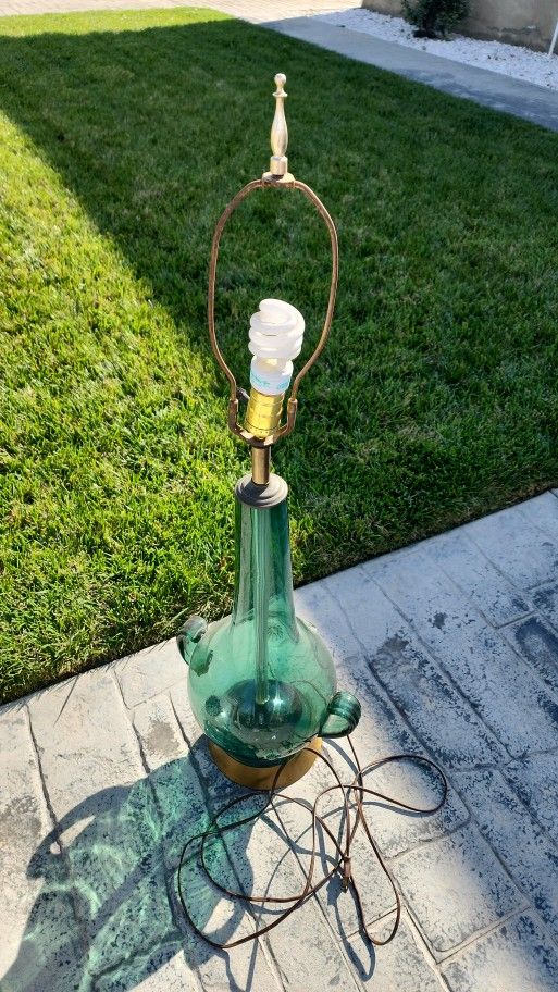 Vintage Green Glass Lamp & MORE $35