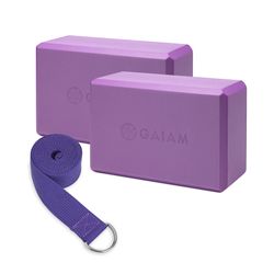 Gaiam Yoga blocks and Strap