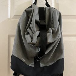 HM Backpack Duffel Bag Knapsack with Buckle Closure Gray