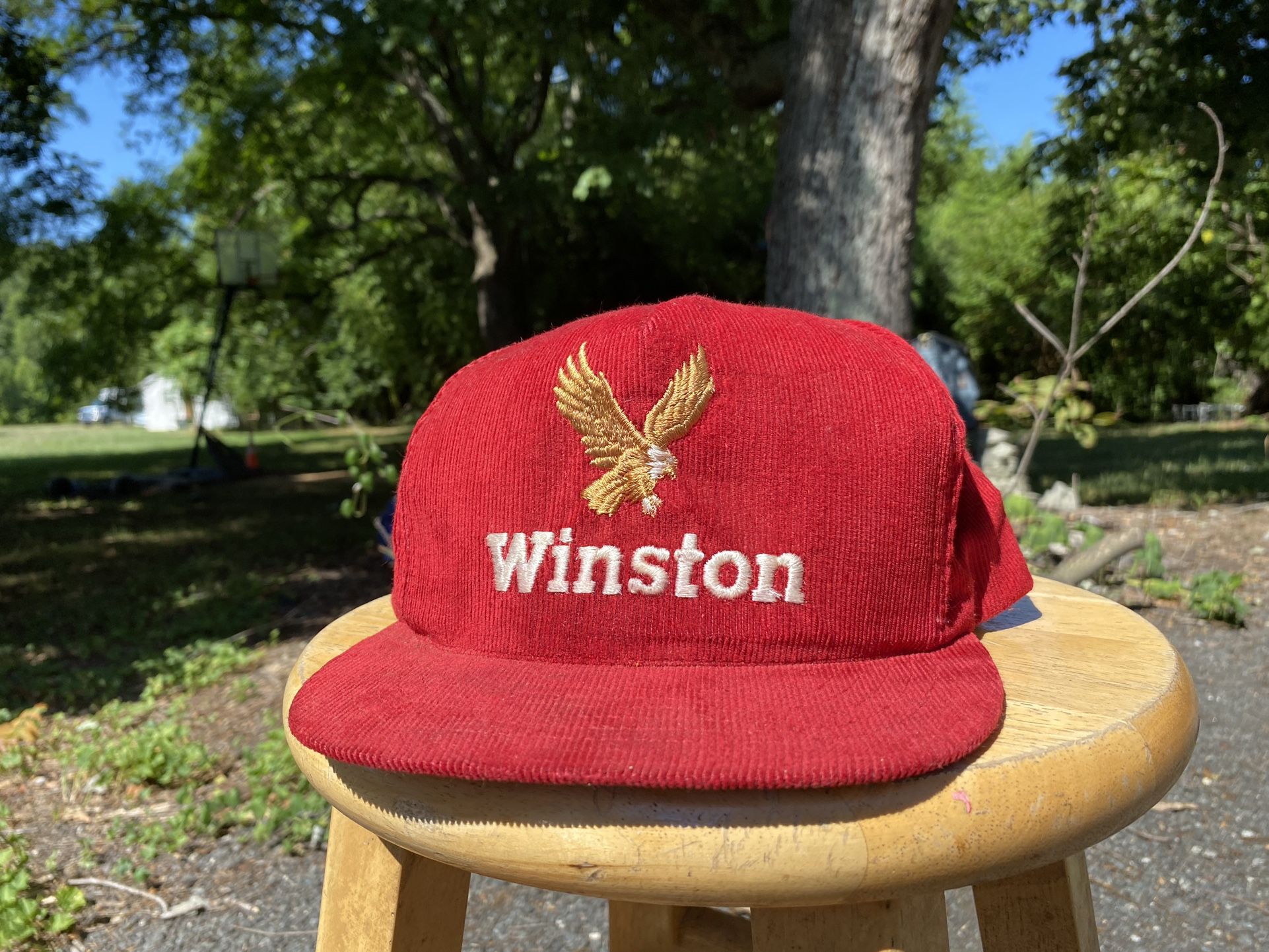 Winston cigarettes Corduroy Cap Red American Style Baseball