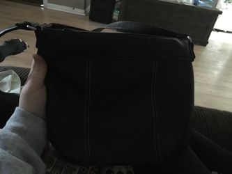 Black leather purse