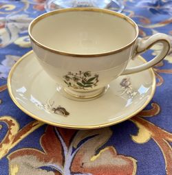 Vintage Demitasse Cup & Saucer NHS Kongens Lyngby Denmark