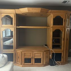 Wall unit entertainment center