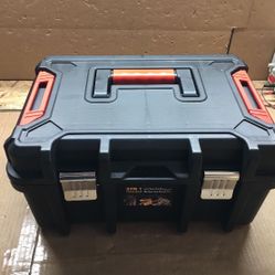 #TL14 Tool Box Lockable Organizer Storage Toolbox With Removable Tray For Workshop Garage & Household Large Capacity 