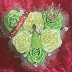 Heart Handmade Ribbon Rose