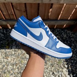 Jordan 1 Low Marina Blue (Size 5.5, 6.5, 7, 7.5, 8, 9, 10, 10.5)