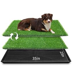 “New”2 Pack Extra Large Grass Potty Tray(35” X 23”)Quick Absorbent ,portable (retail$39