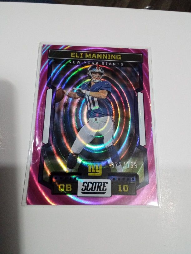 Eli Manning Score #241 (Ellipse) Card Numbered 077/199