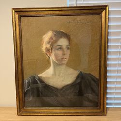 Original Lydia Field Emmet Pastel Portrait - 1894
