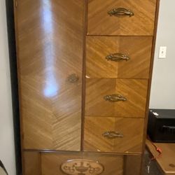 Vintage Waterfall Walnut 3 Pc Bedroom Suite