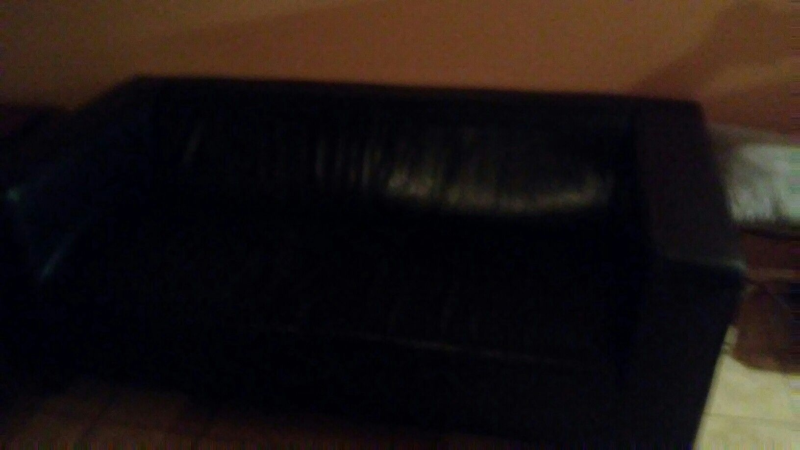 Blk leather sofa and Blue leather sofa