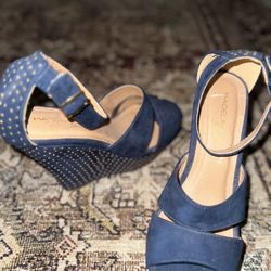 Women’s Shoes Blue Wedges Size 8.5 