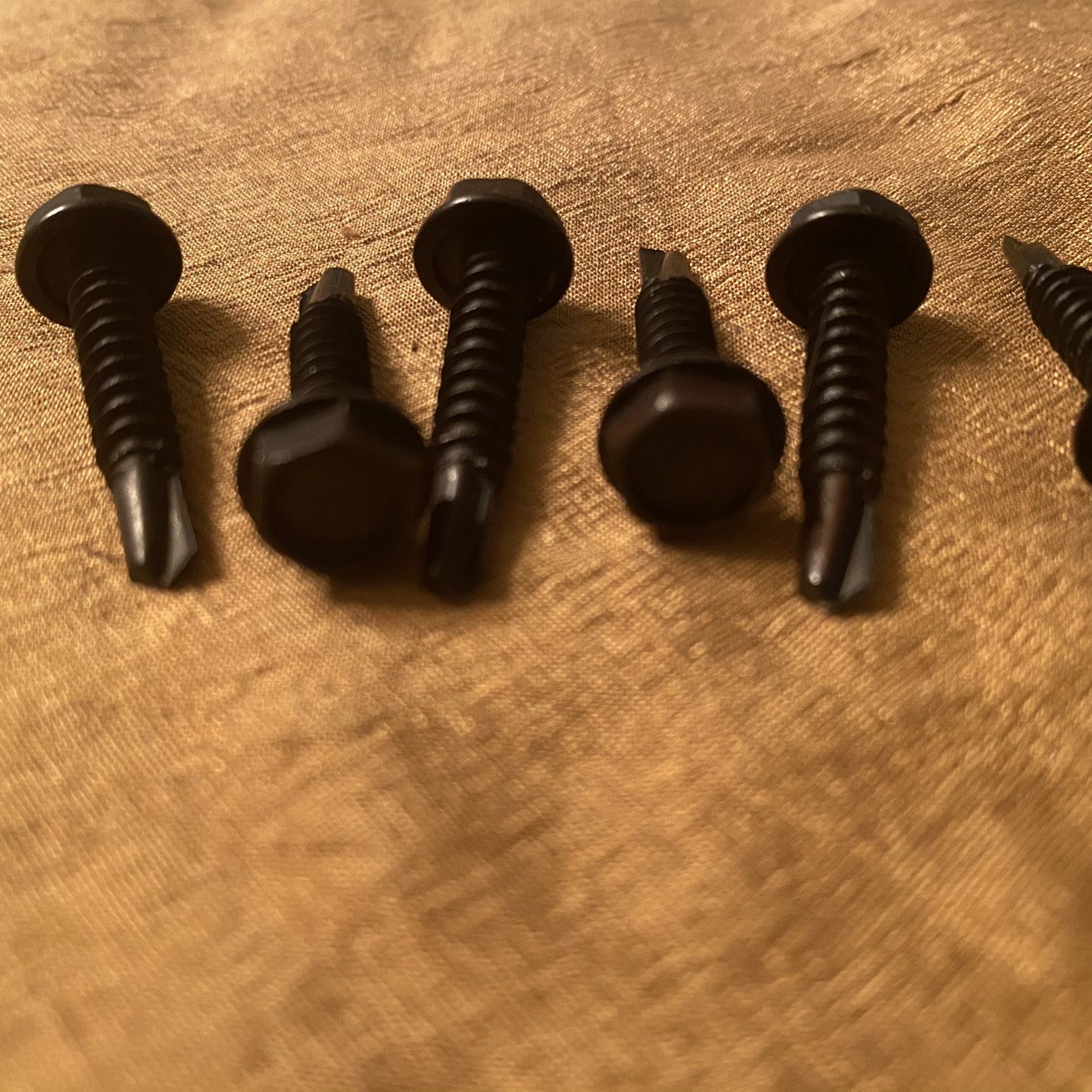 Hex Washer Head #10 x 1” Fastenal Self Piercing Black Oxide, Bundle Of 100