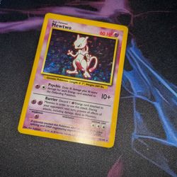 Mewtwo Base Set 10/102 Pokemon HEAVY PLAY