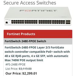 Fortiswitch 248e-fpoe Switch