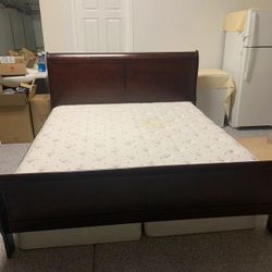 bed bedside table computer desk