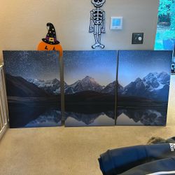 3 Piece Mountain Scenery Wall Art
