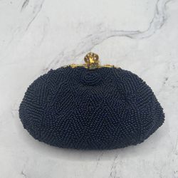 Saks Fifth Avenue Vintage 1950th Beaded Lined Coin Purse Made In France