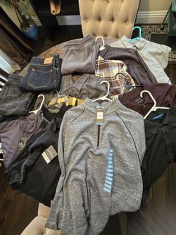 Men's shirts, pull overs, pants $80