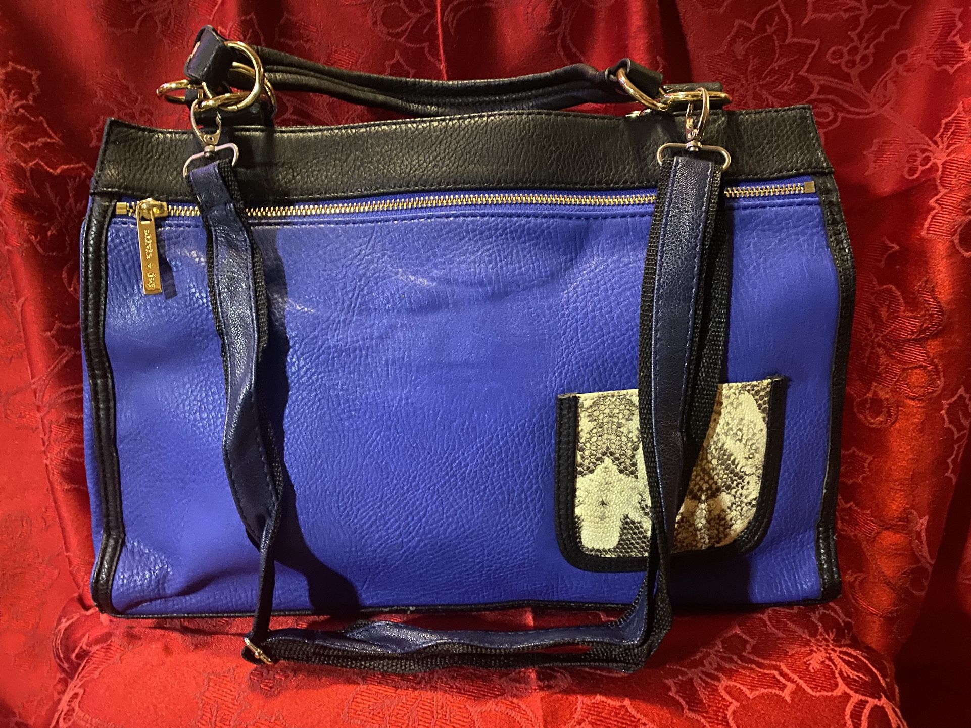 Electric Blue Vegan Leather Bag