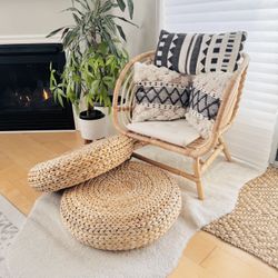 IKEA BUSKBO Armchair & Ottomans