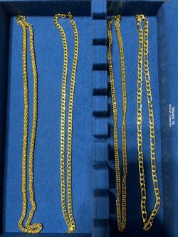 18K GOLD PLATED NEW NECKLACES/ WAS $50 EACH/ NOW $25 EACH/ 30” OR 28”