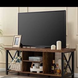 Rustic Brown TV Stand – Fits up to 55” (New)