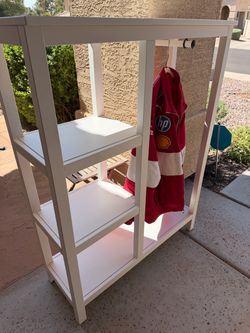 IKEA shelf unit coat rack