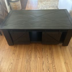 Wood Coffee Table With Height Extension