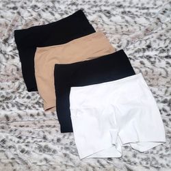 4 Pack 3" Biker Shorts for Women High Waisted Tummy Control Bundle